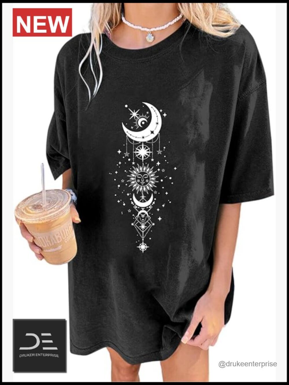 Oversized Graphic Tee Short Sleeve Crew Neck T-Shirt Soft Comfy